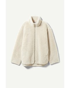 Peggy Pile Zip Jacket Off-white