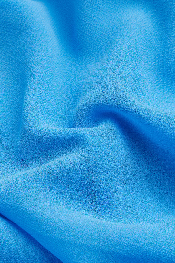 H&M Midi-jurk Van Chiffon Blauw