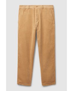 Relaxed-fit Corduroy Trousers Beige