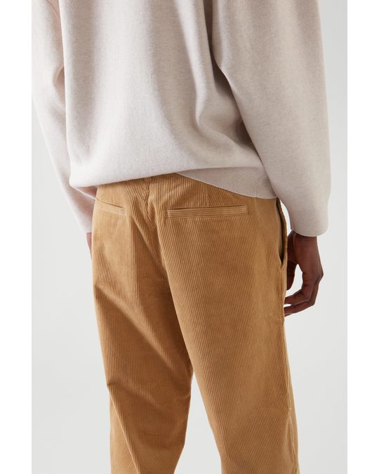 COS Relaxed-fit Corduroy Trousers Beige