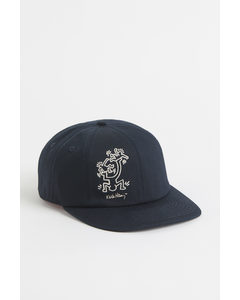 Embroidered-detail Cap Dark Blue/keith Haring