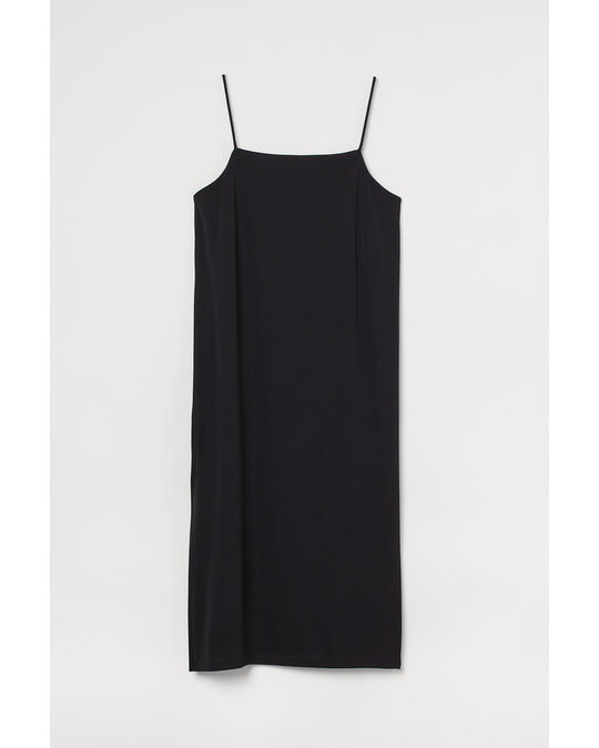 H&M H&m+ Slit-detail Dress Black