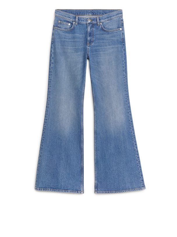 ARKET Wave Slim Flared Stretch Jeans Bright Blue