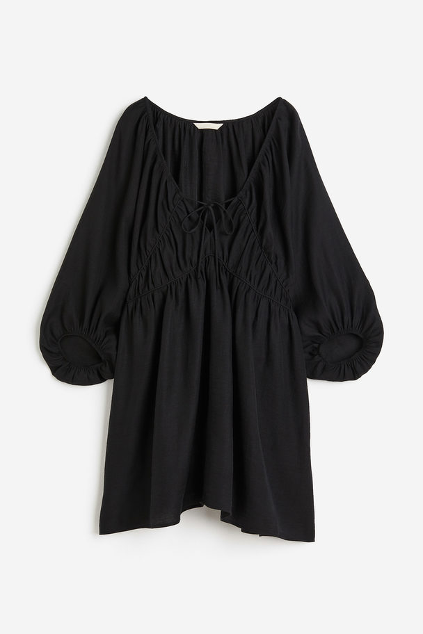 H&M Oversized Lyocell-blend Dress Black