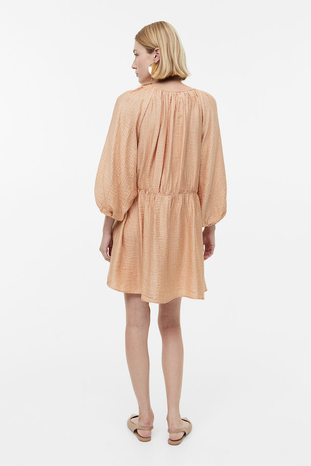 H&M Oversized Lyocell-blend Dress Beige