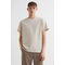 T-shirt Van Premium Cotton - Regular Fit Lichtbeige Gemêleerd