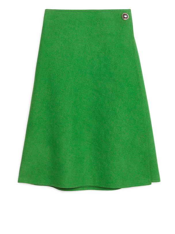 Arket Arket And Pia Wallén Wool Skirt Green