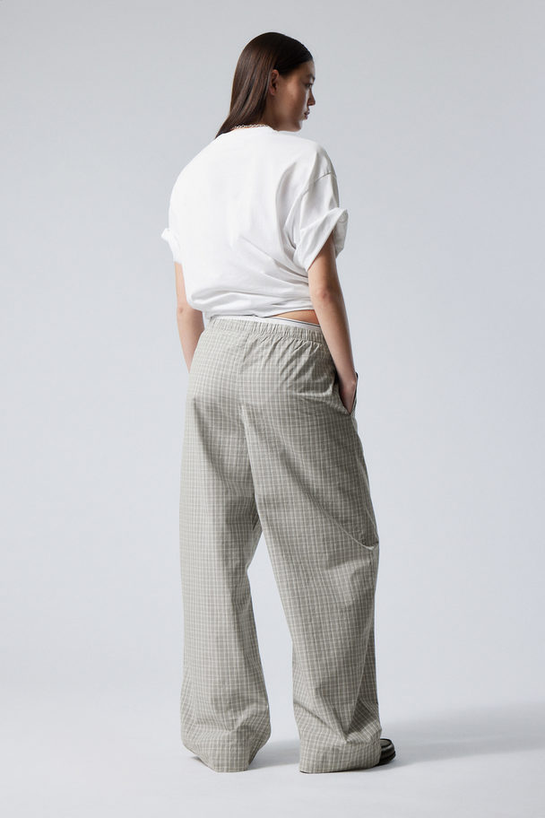 Weekday Relaxte Pyjama-Hose aus Baumwolle Graues Karo