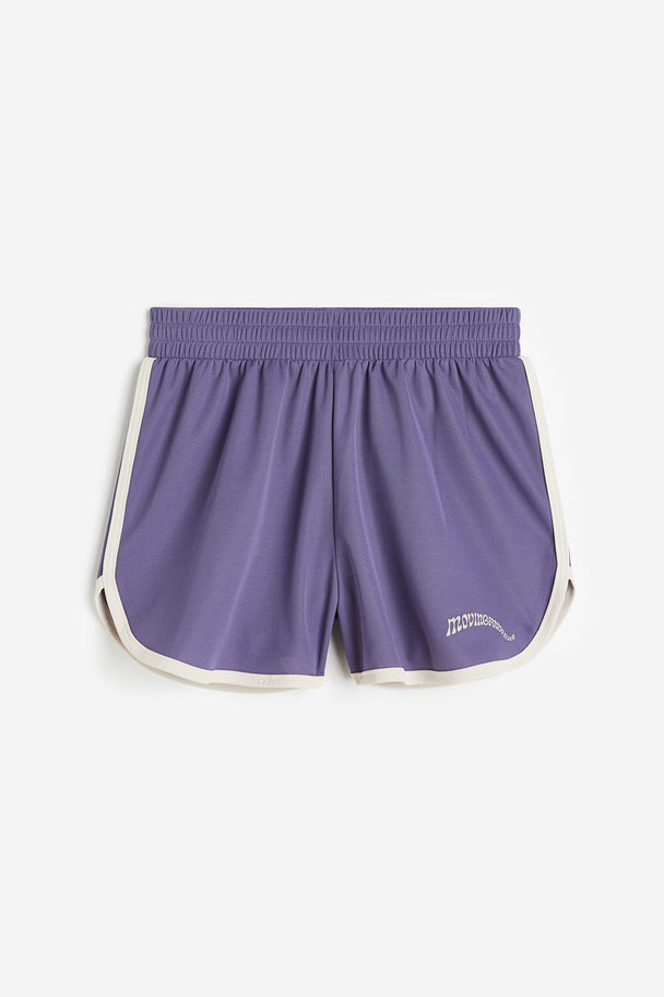 H&M Drymove™ Sports Shorts Purple/light Beige