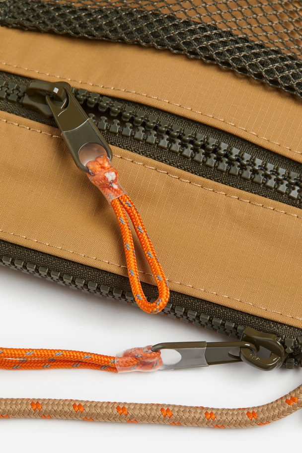 H&M Mesh-detail Shoulder Bag Beige