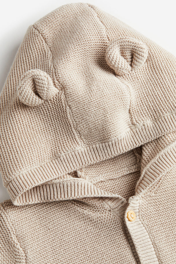 H&M Cardigan mit Kapuze Beige