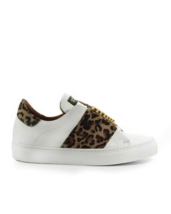 Via Roma 15 White Leopard Sneaker