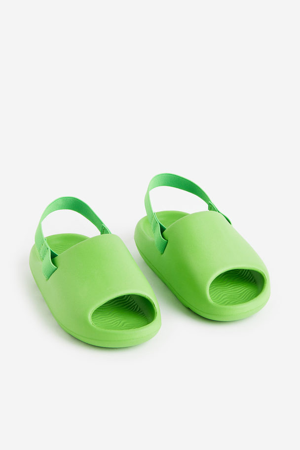 H&M Chunky Pool Slides Bright Green