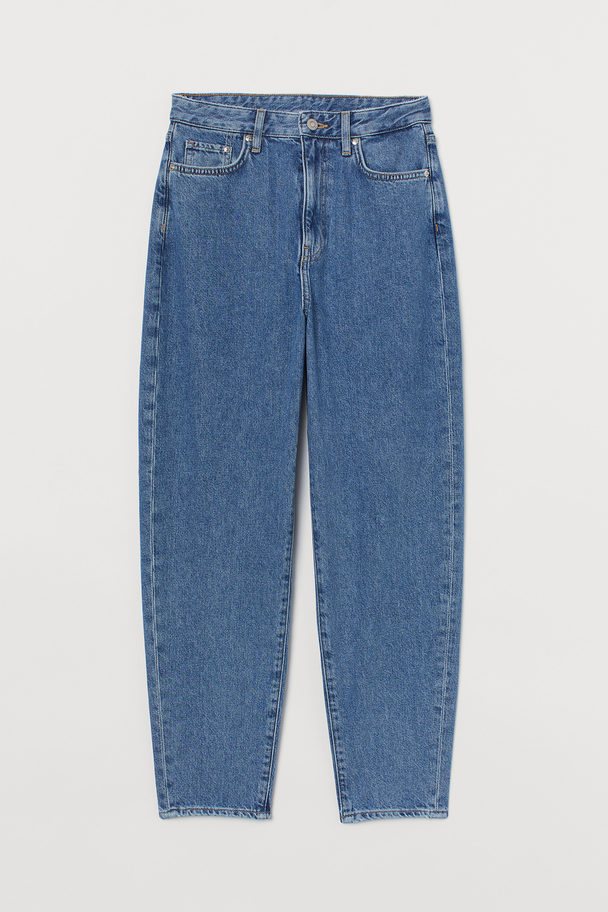 H&M Mom Loose-fit Ultra High Jeans Denimblå