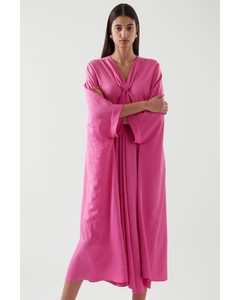 Longline Kaftan Dress Pink