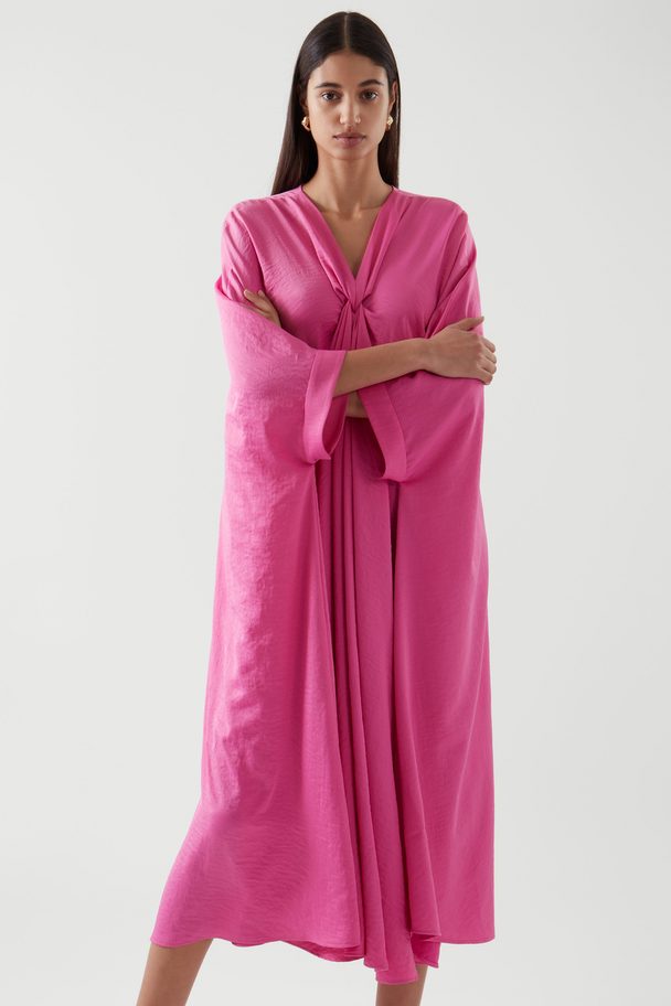 COS Longline Kaftan Dress Pink
