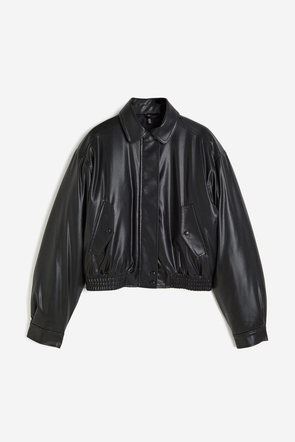 H&M Coated Jacket Black