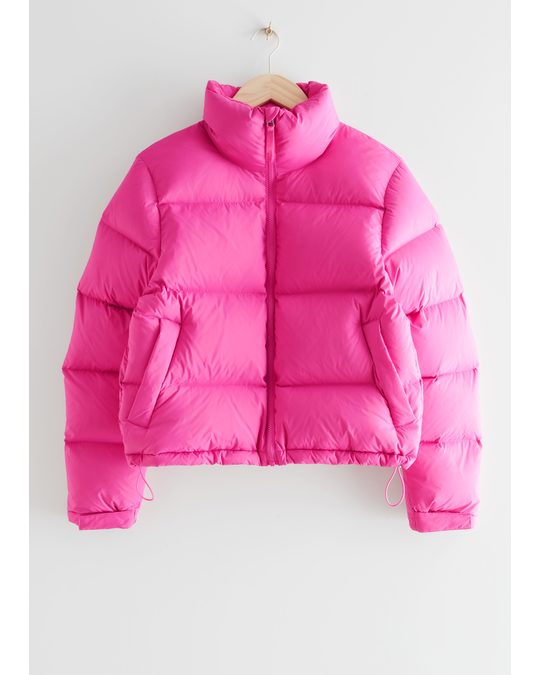 & Other Stories Boxy Puffer Jacket Pink
