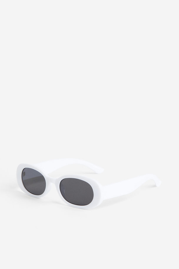 H&M Ovale Solbriller Hvid
