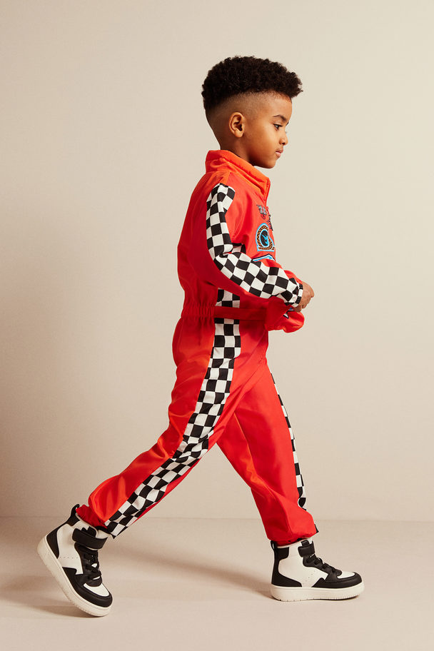 H&M Racing Suit Fancy Dress Costume Bright Red/hot Wheels