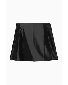 Satin Mini Skirt Black