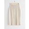 Fitted Knitted Pencil Midi Skirt Cream
