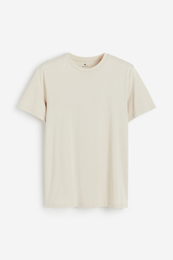 H&M 3er-Pack T-Shirts in Regular Fit Hellbeige