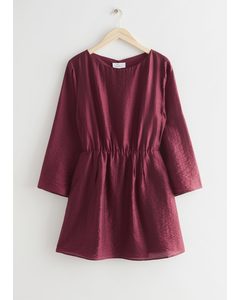 Relaxed Open Back Mini Dress Red