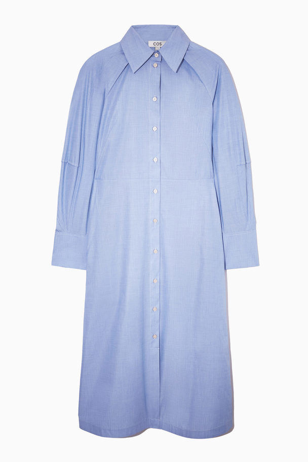 COS Structured Shirt Dress Light Blue