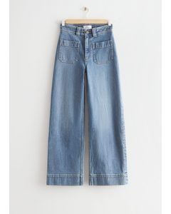 Flared Jeans Med Utanpåfickor