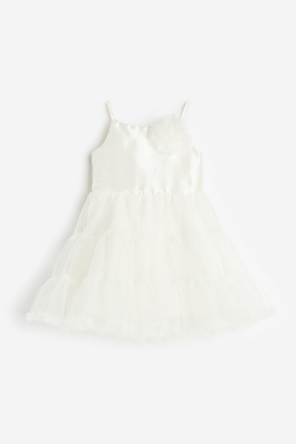 H&M Tulle-skirt Dress White