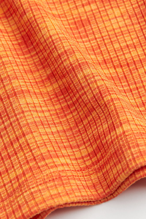H&M Ribbad Cykelbyxa Orangemelerad