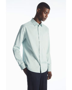 Patch-pocket Shirt - Regular Turquoise