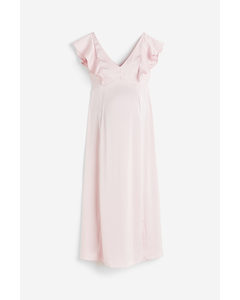 Mama Flounced Dress Light Pink