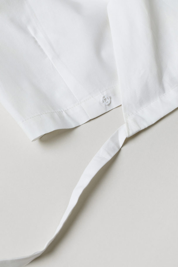 H&M Wrapover Tie-detail Blouse White