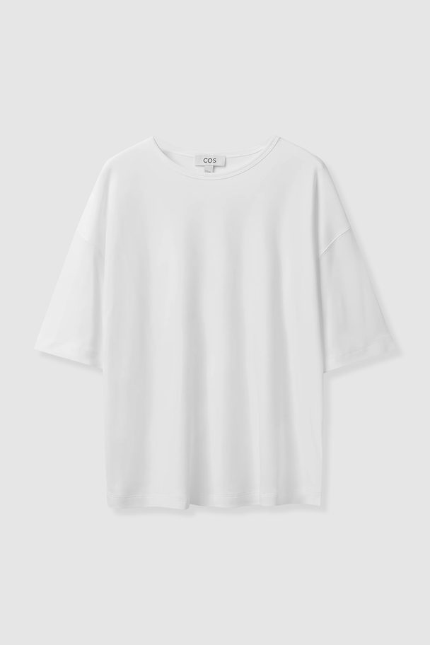COS Boxy-fit A-line T-shirt White