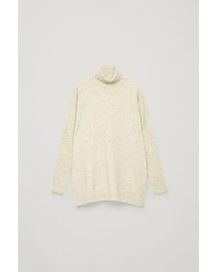 Speckled Roll-neck Jumper Ivory / Purple / Yellow