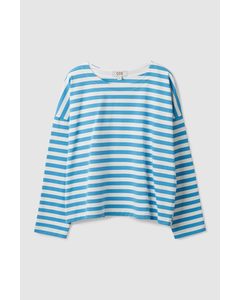 Boxy-fit Top White / Blue