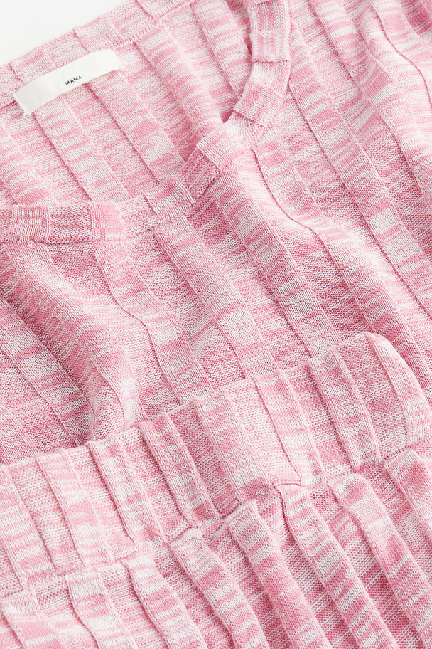 H&M Mama 2-piece Rib-knit Set Light Pink Marl