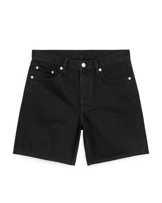 Arket Non-stretch Denim Shorts Black