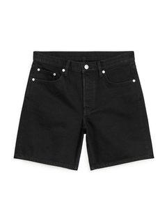Non-stretch Denim Shorts Black