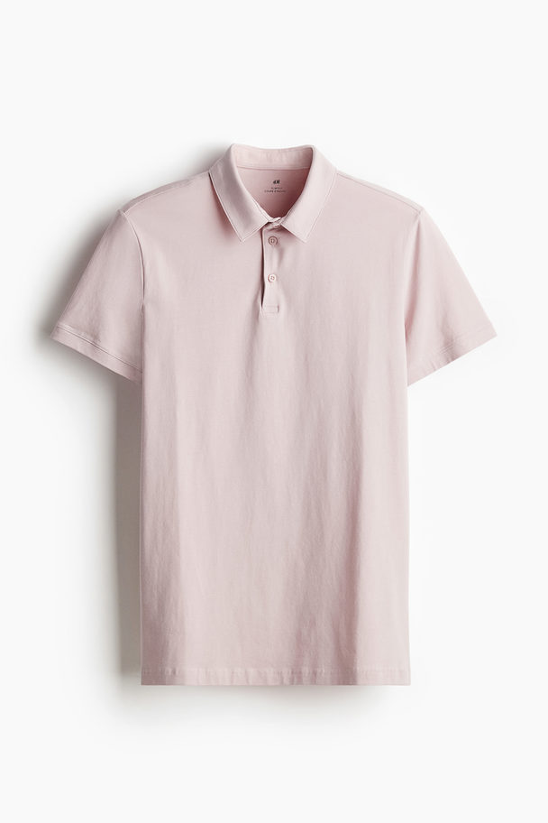 H&M Slim Fit Polo Shirt Pink