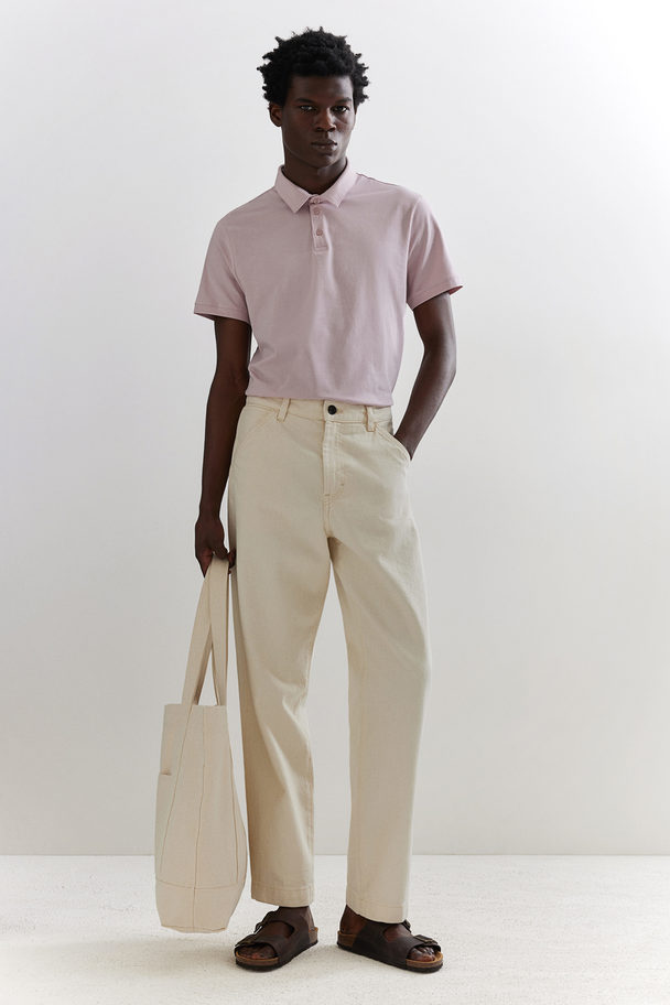 H&M Poloshirt in Slim Fit Rosa