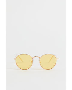 Runde Solbriller Guld/gul