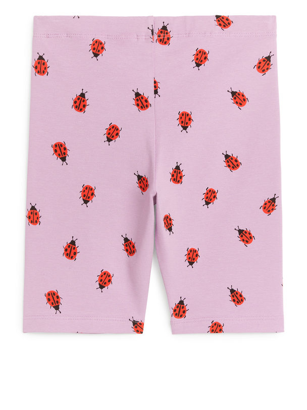 ARKET Rib Jersey Cycling Shorts Lilac/ladybirds