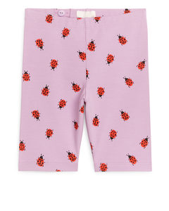 Rib Jersey Cycling Shorts Lilac/ladybirds