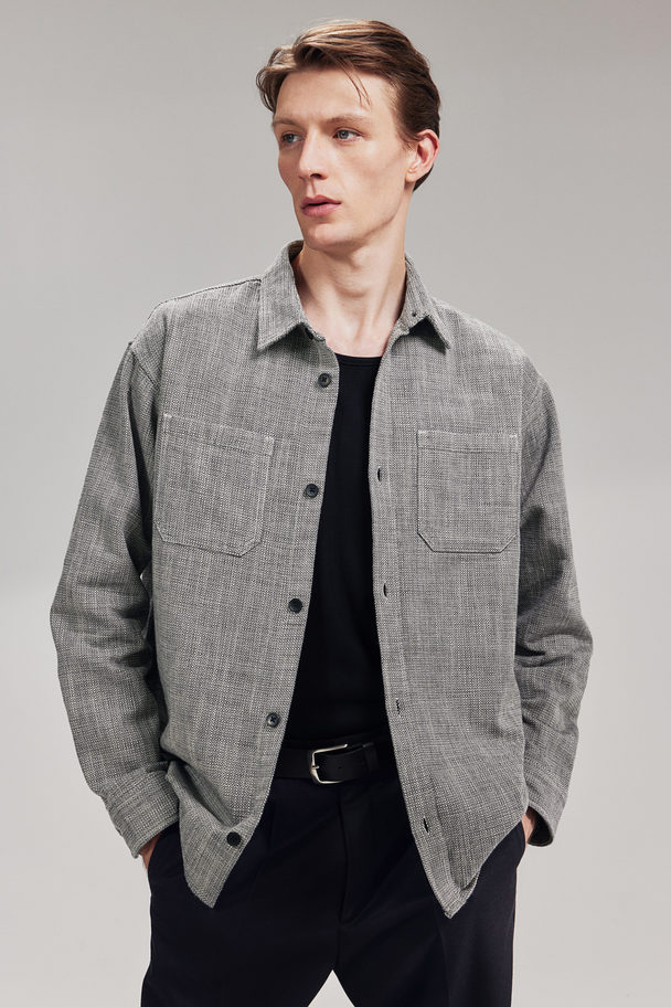 H&M Overshirt Regular Fit Grau