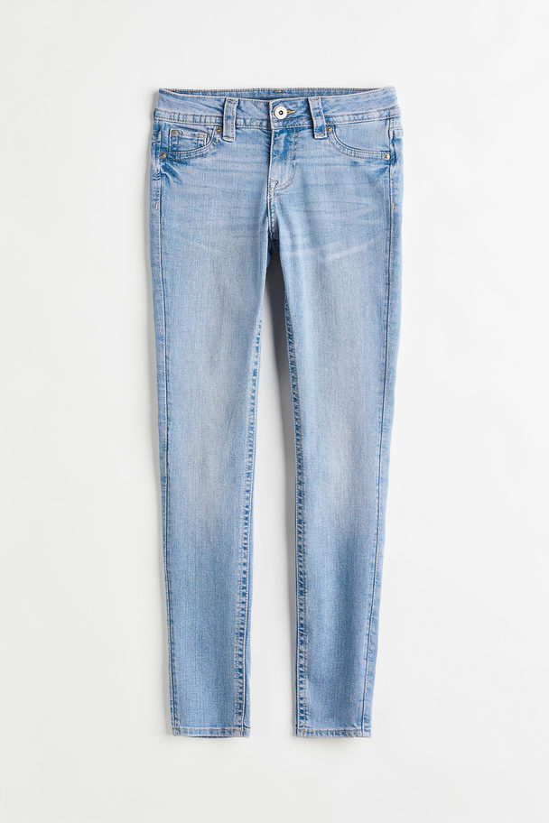 H&M Skinny Low Jeans Light Denim Blue