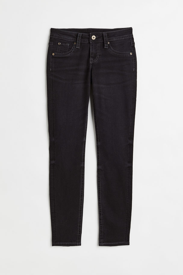 H&M Skinny Low Jeans Sort