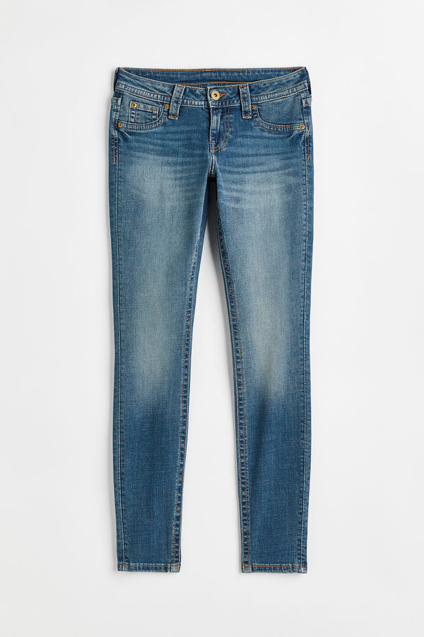 H&M Skinny Low Jeans Denimblå